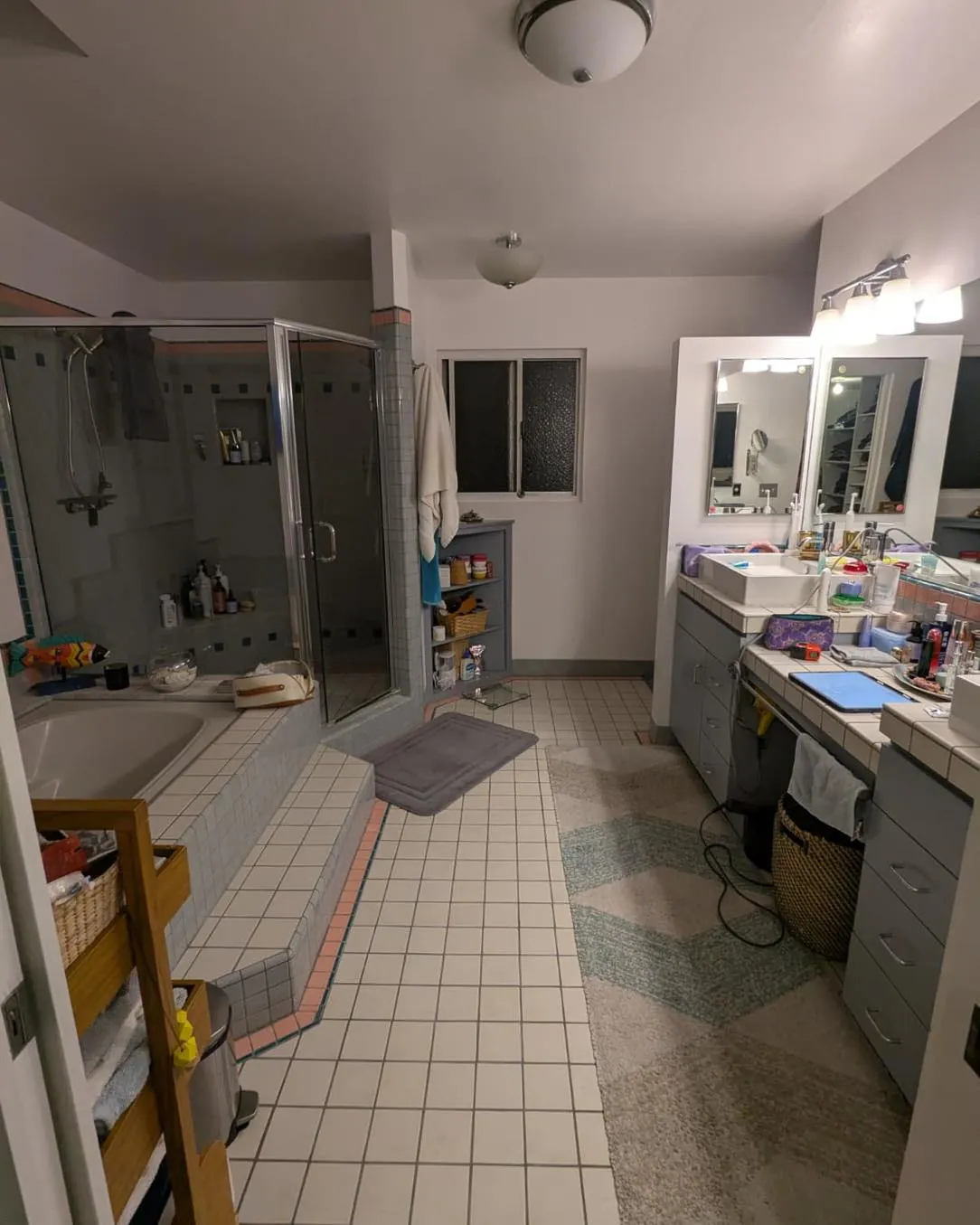 dated tiled bathroom in Walnut Creek before remodel