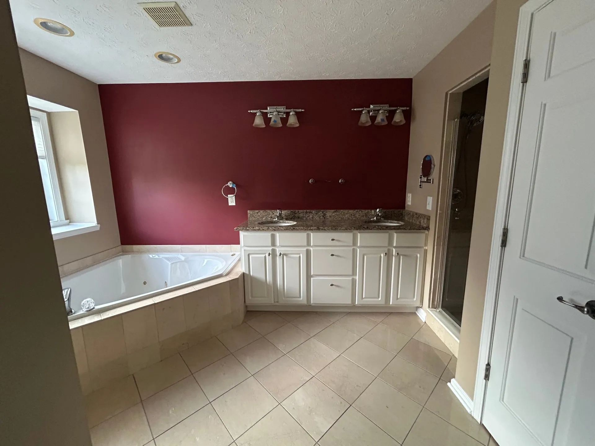 outdated primary bathroom in Danville before remodel