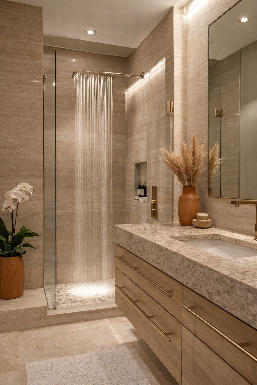 Premium bathroom renovation with designer finishes